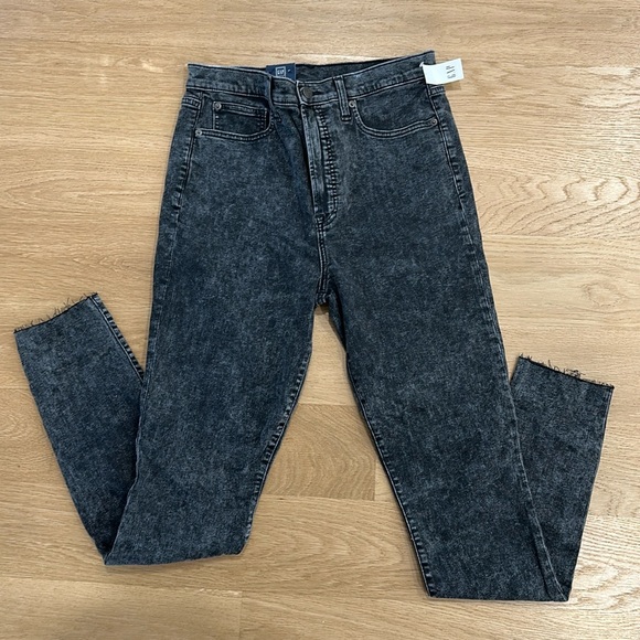 GAP Denim - GAP Sky High True Skinny Jeans in Dark Gray TALL